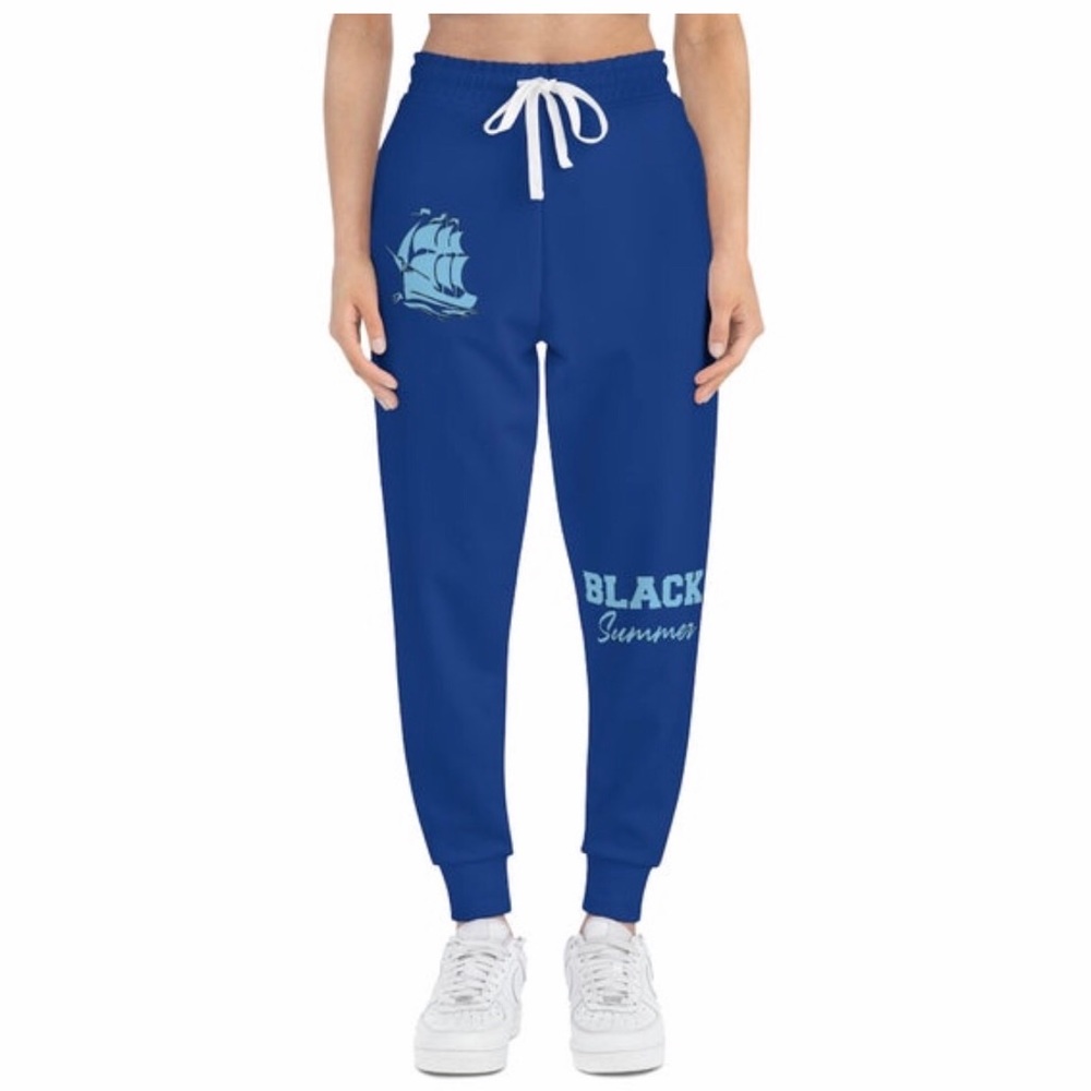 Black Summer Blue Athletic Everyday Jogger Pants